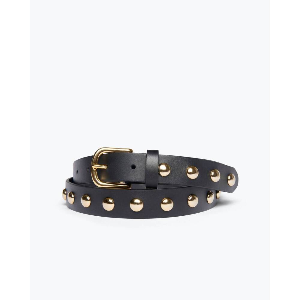 NEW FREDA SALVADOR women's rebecca belt in black with gold